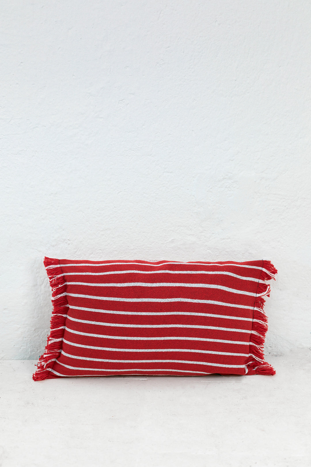 Funda cojín rayas granada rojo 30cmx45cm