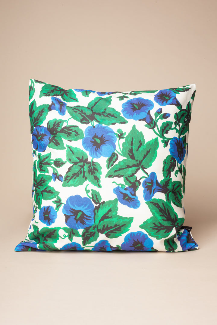 Funda cojín lona toldo flores 50cmx50cm