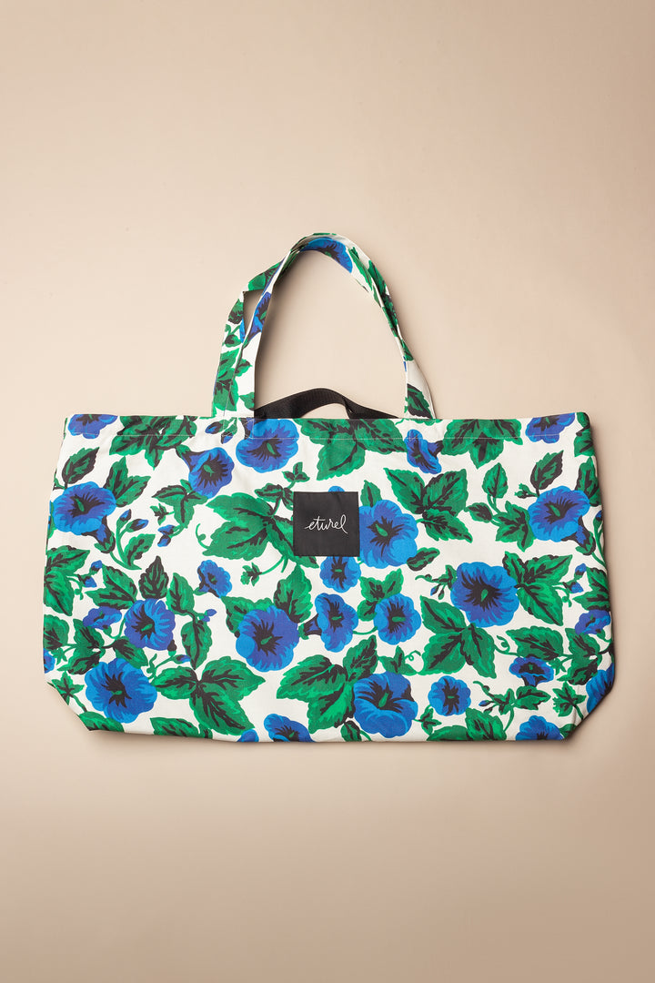 Bolso shopper maxi lona toldo flores