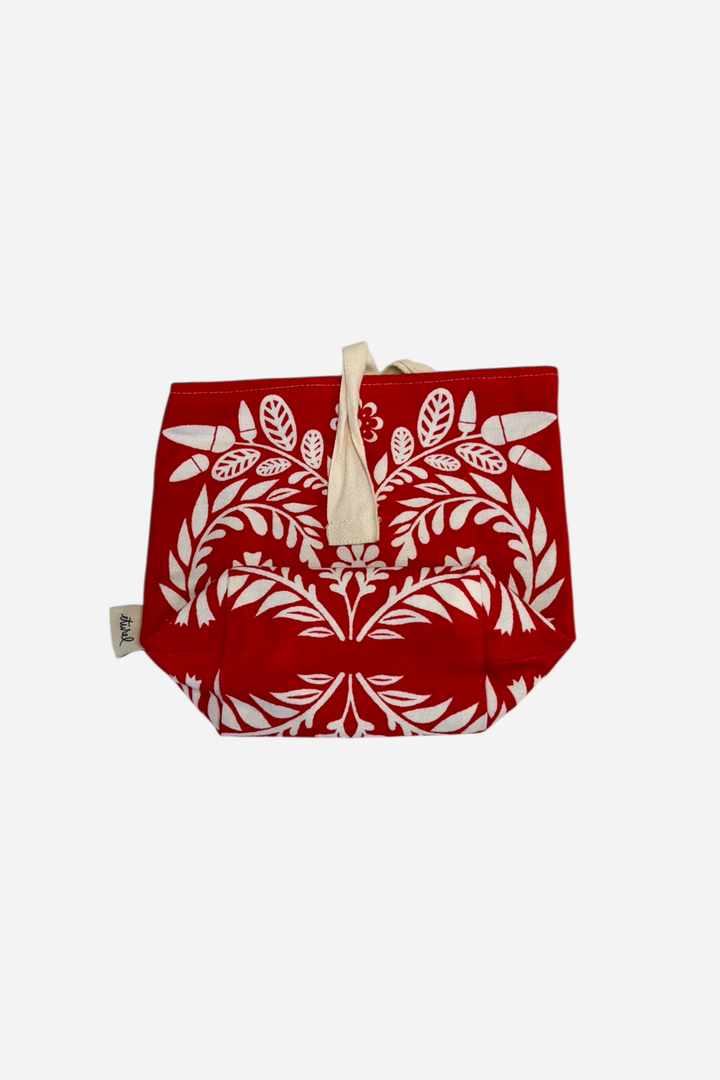 Panera folklore blanco y rojo  (Muestrario)