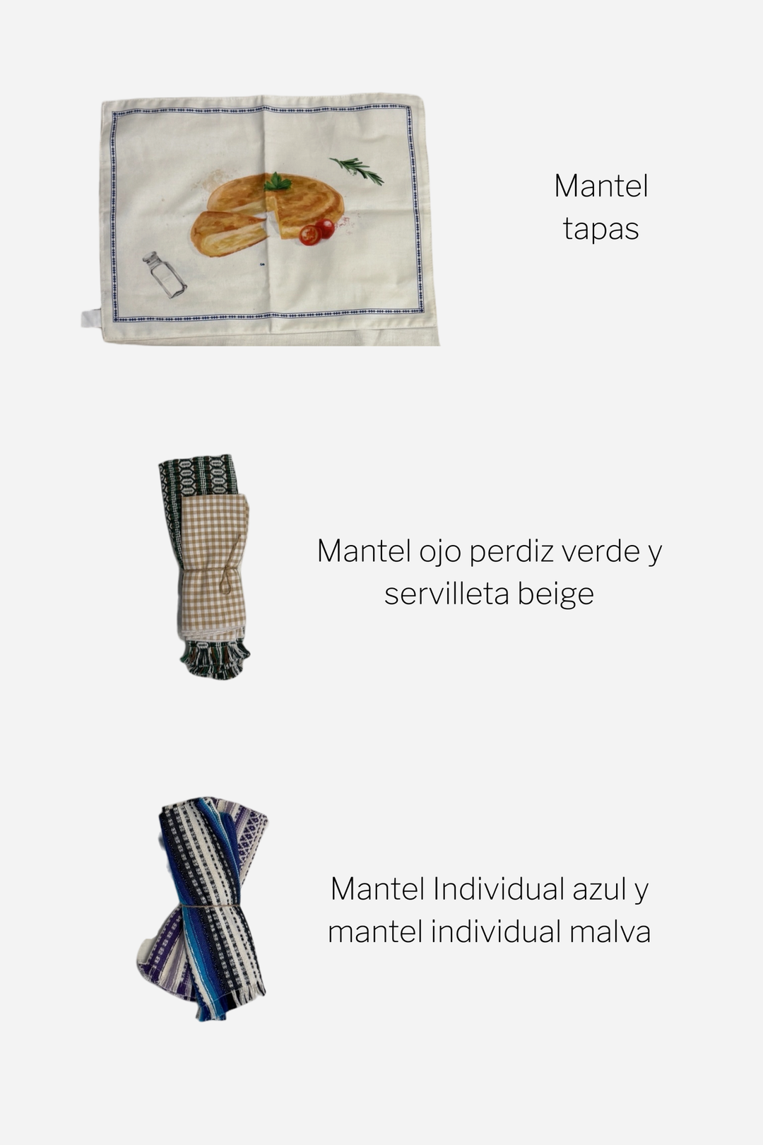 Mix Manteles individuales y servilletas (Muestrarios)