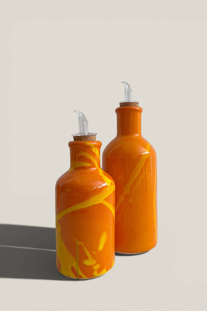 Aceiteras salpicado rojo