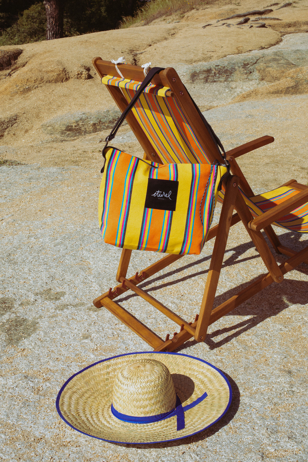 Bolso bandolera lona hamaca amarillo