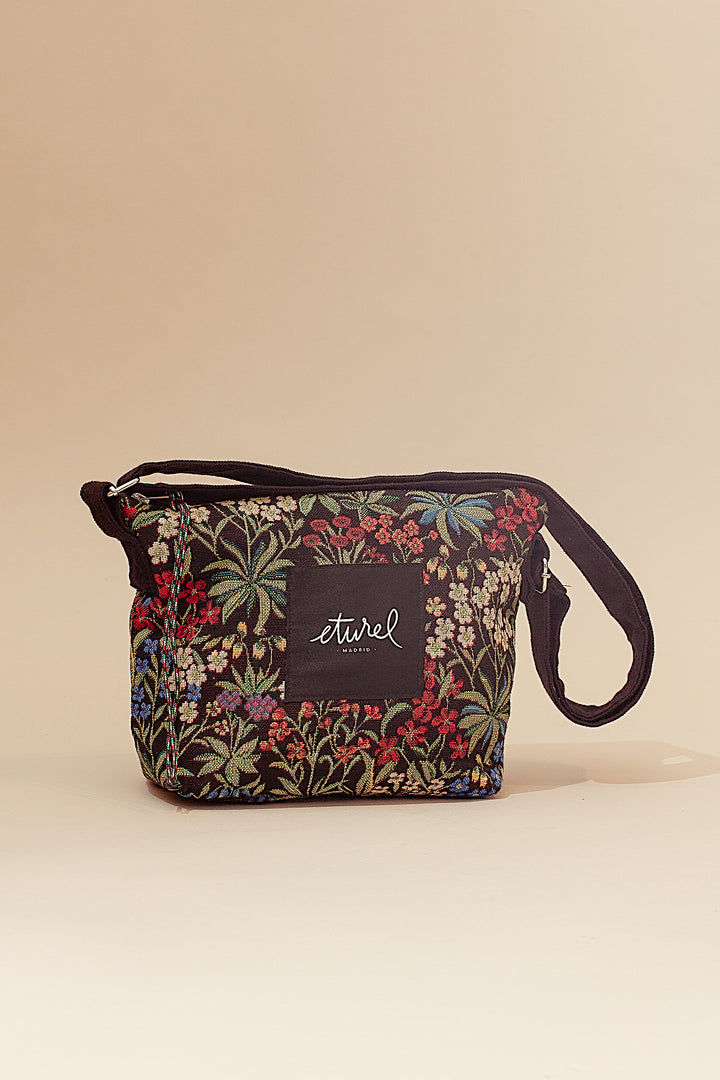 Bolso bandolera tejido jacquard margaritas