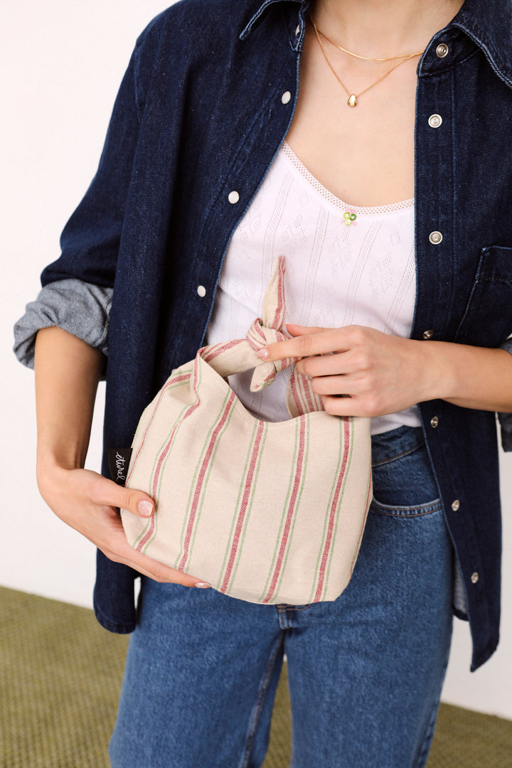 Bolso mano anudado algodón sancho