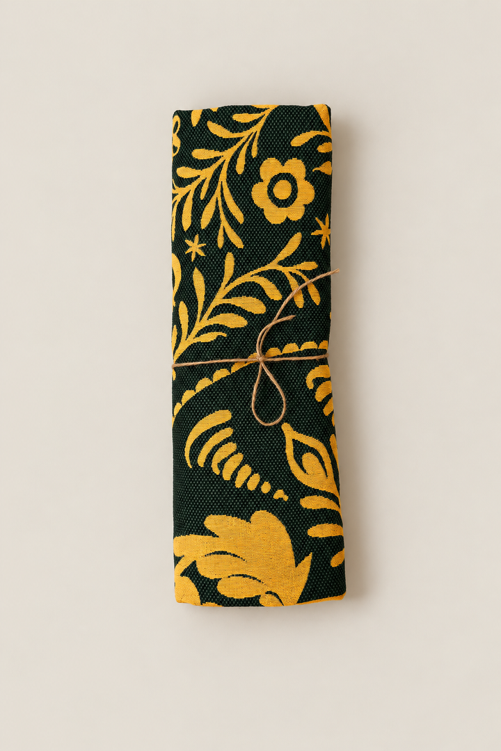 Camino de mesa jacquard granaíno amarillo