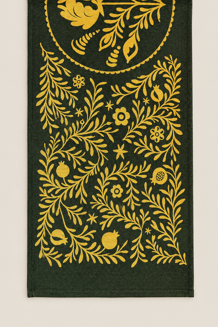 Camino de mesa jacquard granaíno amarillo