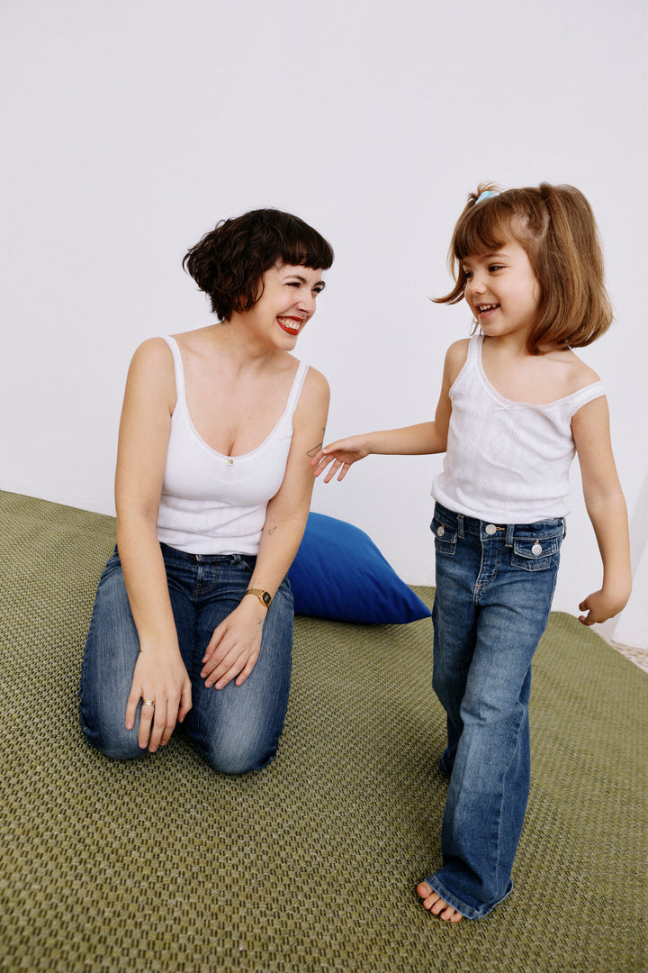 Pack madre e hija camiseta de algodón jacquard