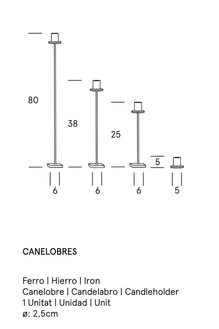 Soporte para vela altos