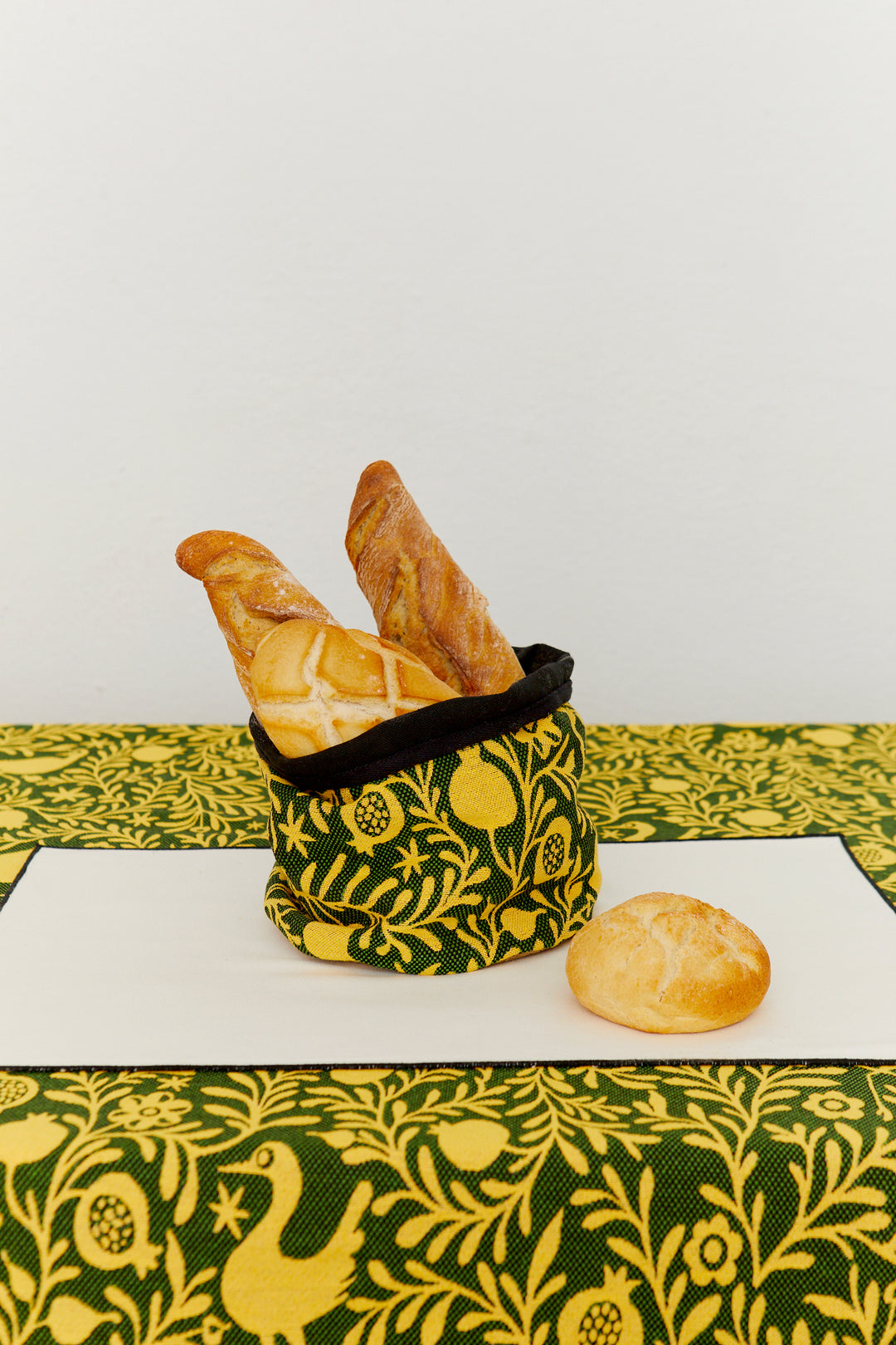 Cesto jacquard granaíno amarillo
