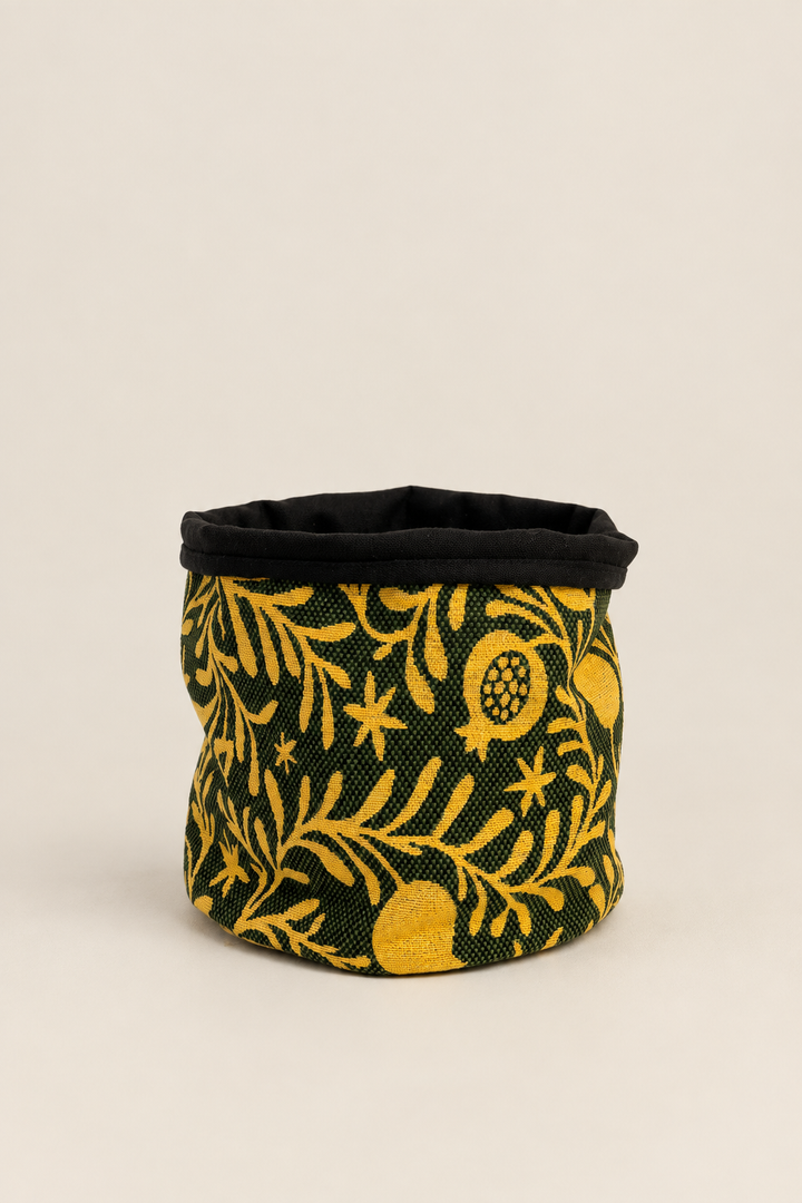 Cesto jacquard granaíno amarillo