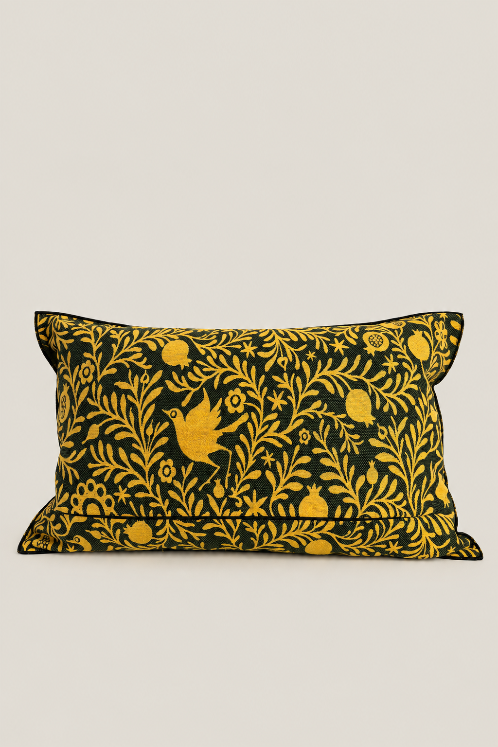 Funda cojín jacquard granaíno amarillo