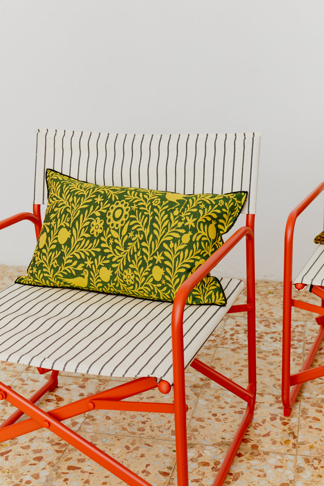 Funda cojín jacquard granaíno amarillo