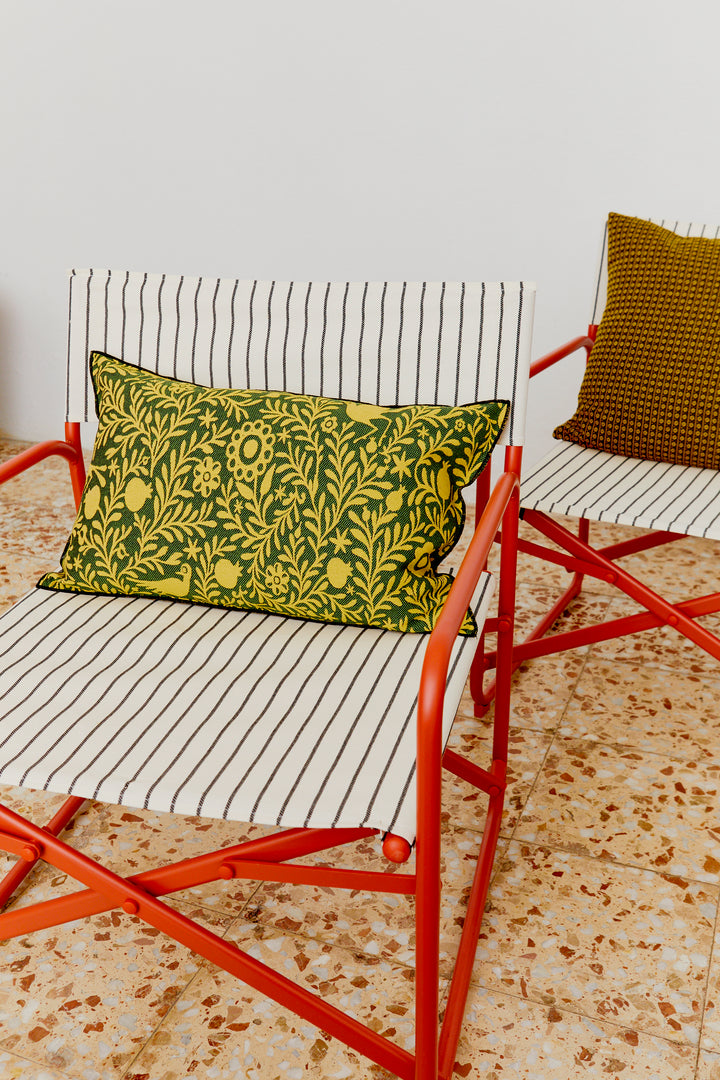 Funda cojín jacquard granaíno amarillo