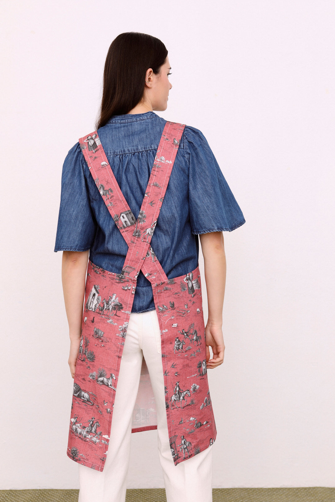 Delantal peto quijote rojo