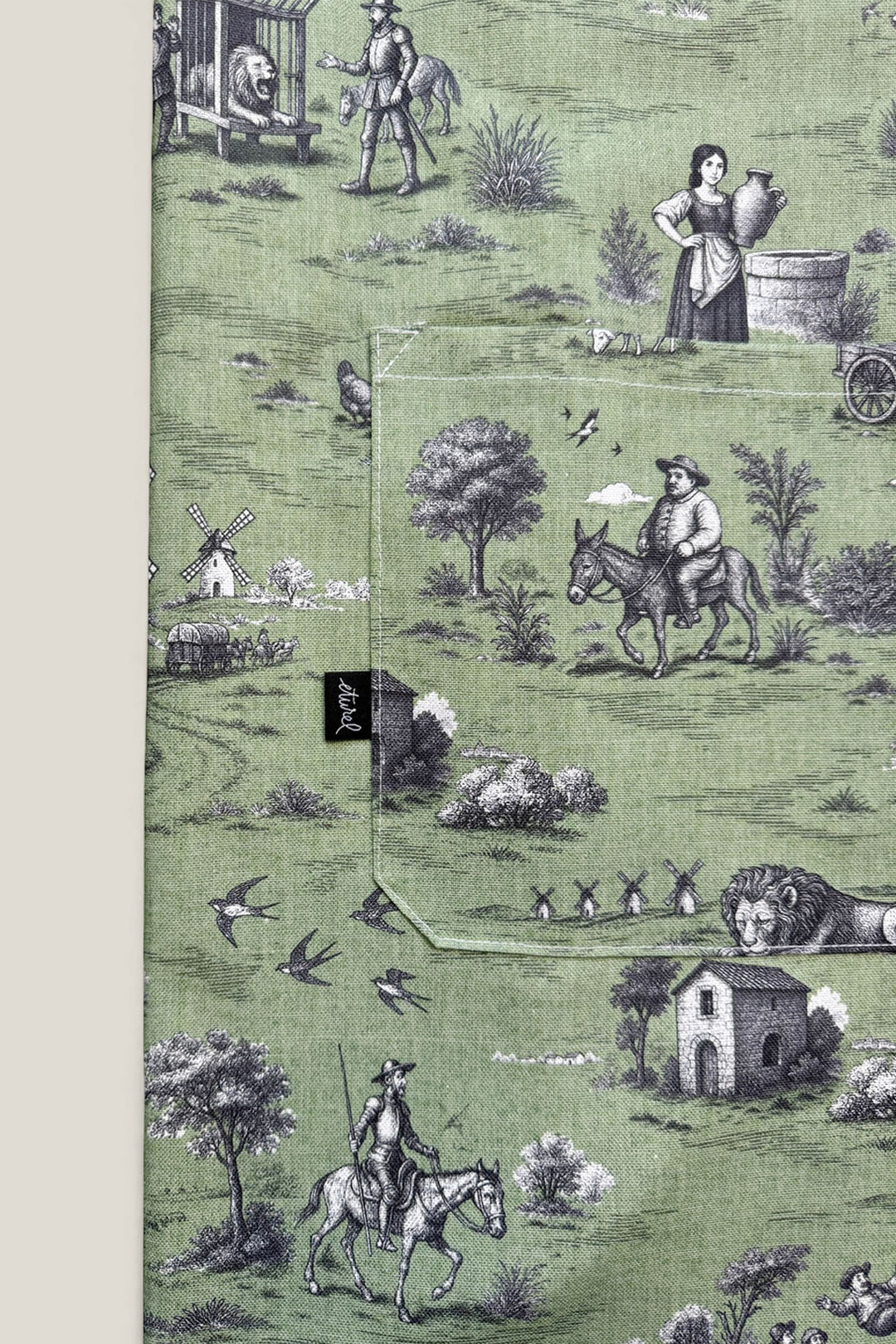 Delantal peto quijote verde