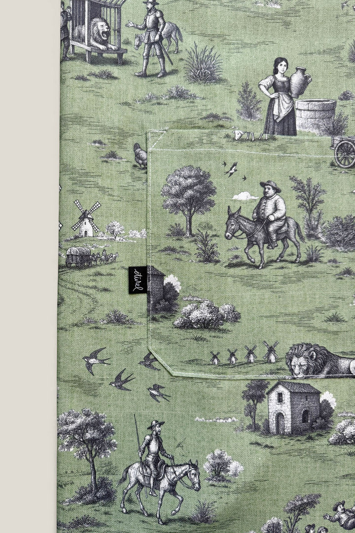 Delantal peto quijote verde