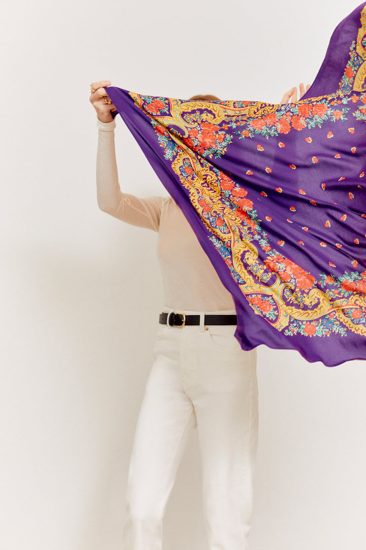Pañuelo portugués cadena morado