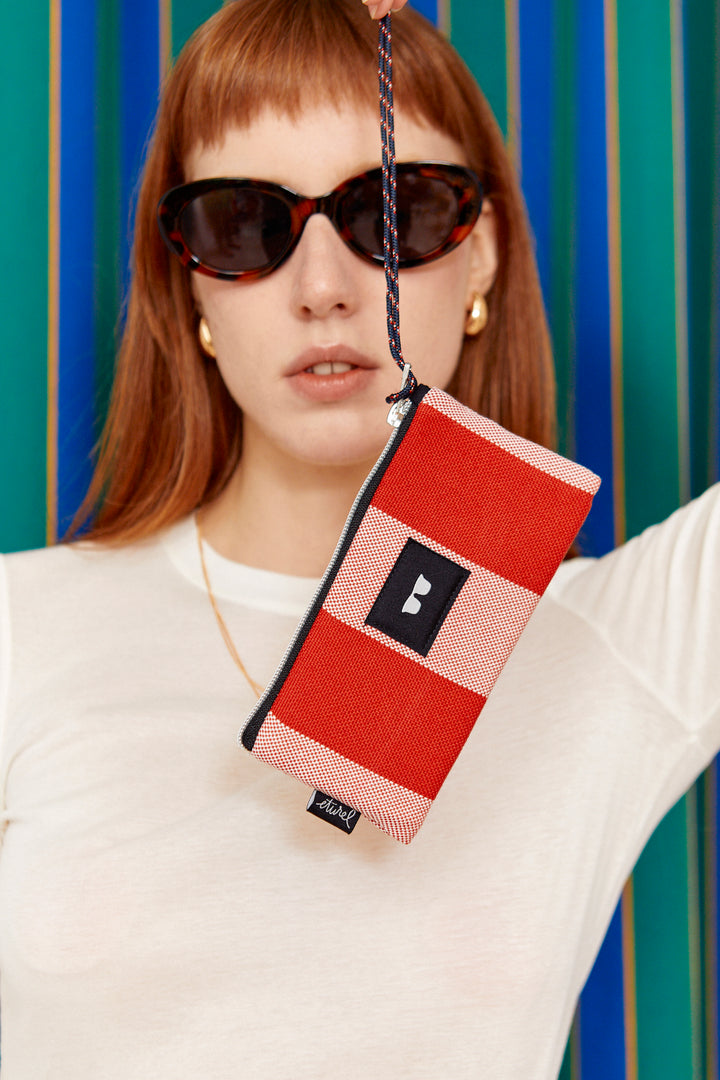 Funda de gafas lona toldo rojo