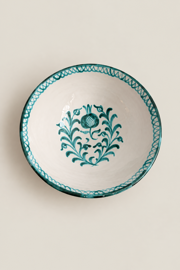 Ensaladera cóncava granaíno verde