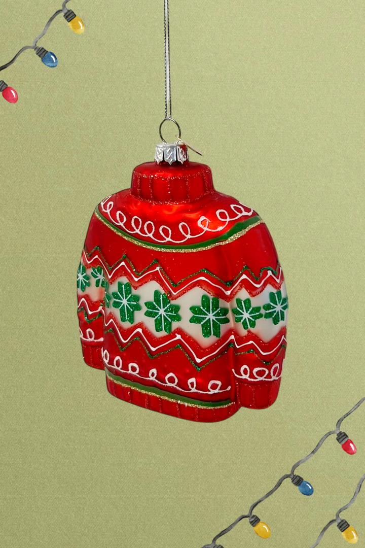 Jersey navideño colgante de cristal - Adorno Navidad