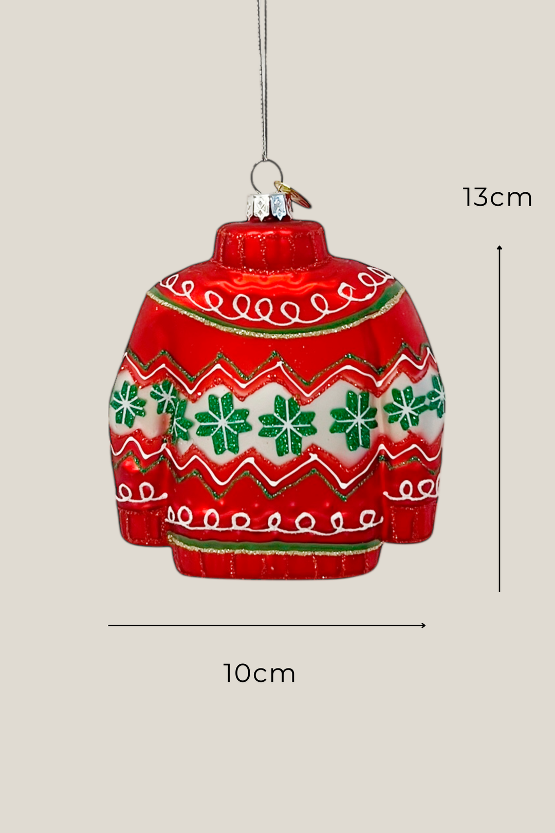 Jersey navideño colgante de cristal - Adorno Navidad