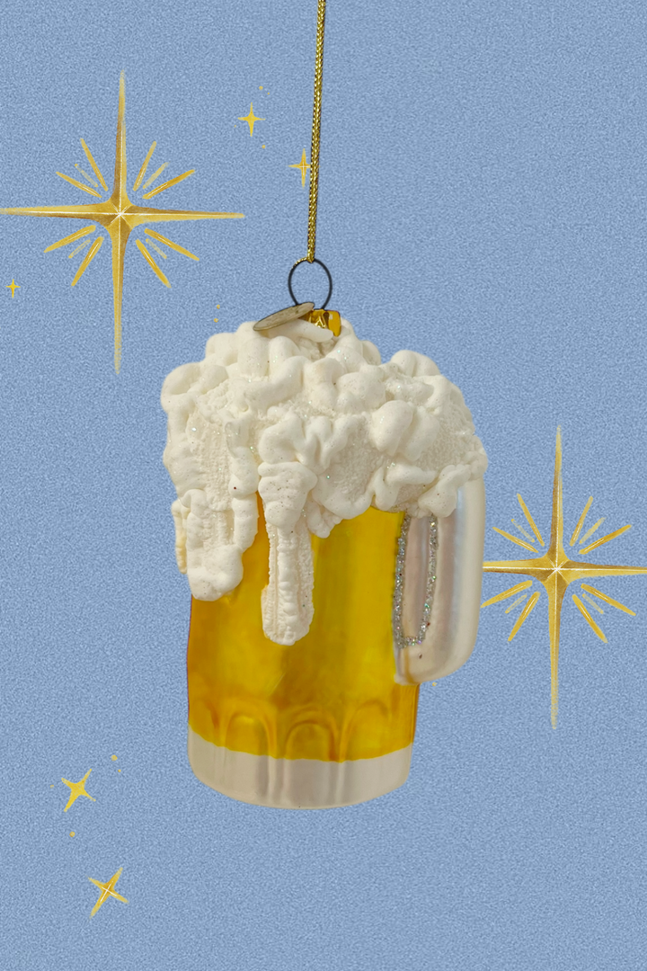 Jarra de cerveza colgante de cristal - Adorno Navidad
