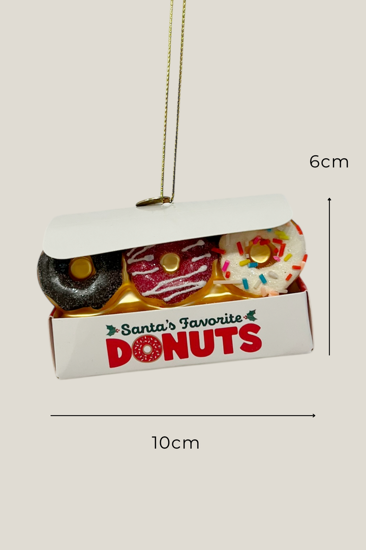 Caja de donuts colgante de cristal - Adorno Navidad
