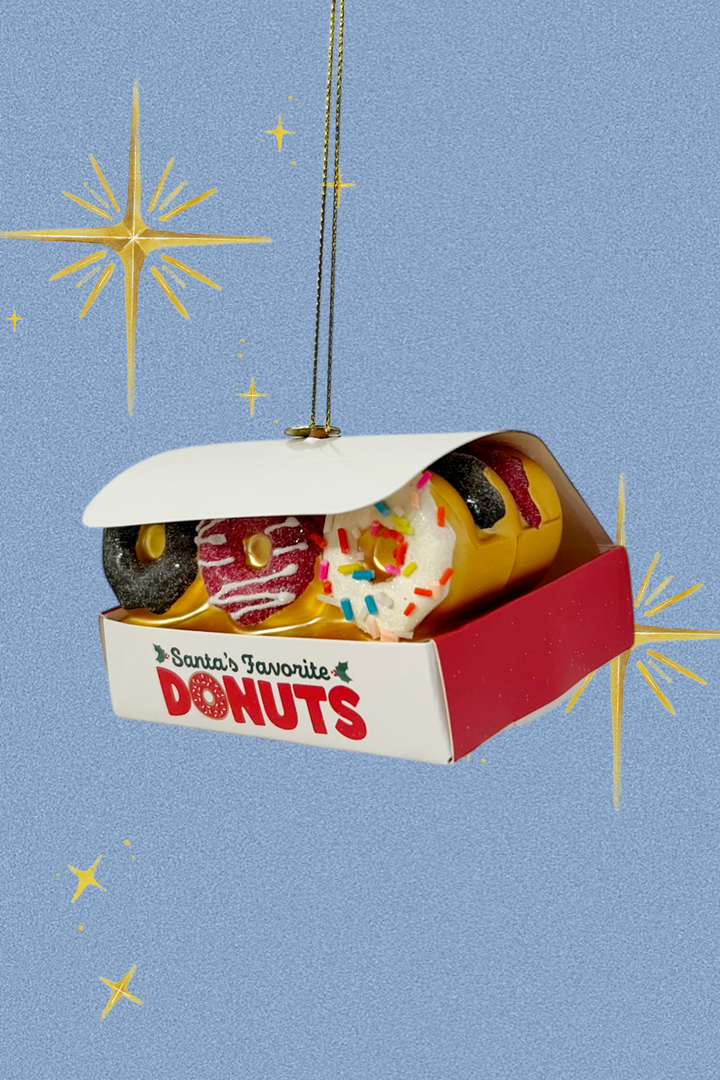 Caja de donuts colgante de cristal - Adorno Navidad