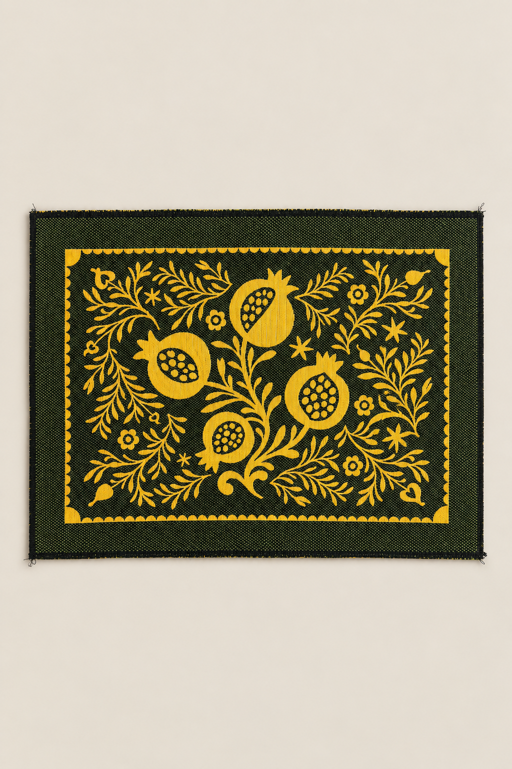 Mantel individual jacquard granaíno amarillo (pack de 2)