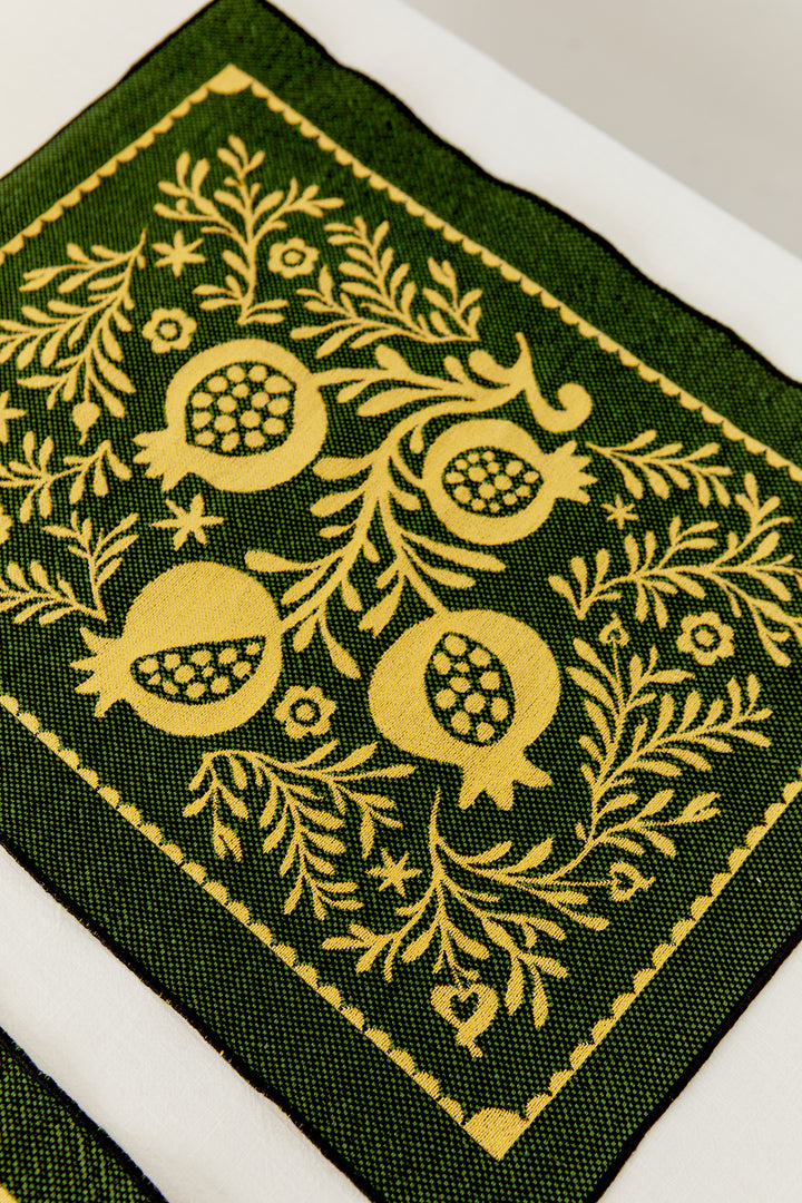 Mantel individual jacquard granaíno amarillo (pack de 2)