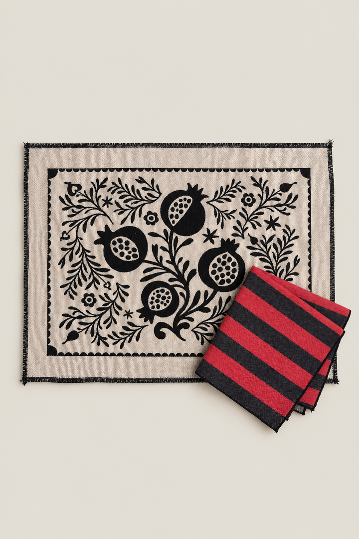 Mantel individual jacquard granaíno beige (pack de 2)