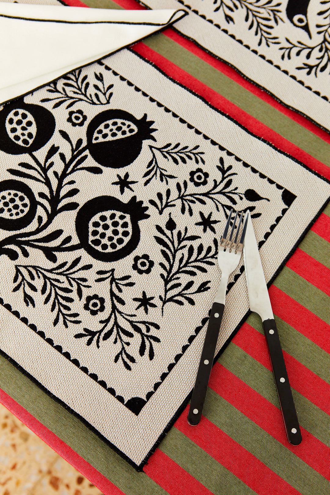 Mantel individual jacquard granaíno beige (pack de 2)