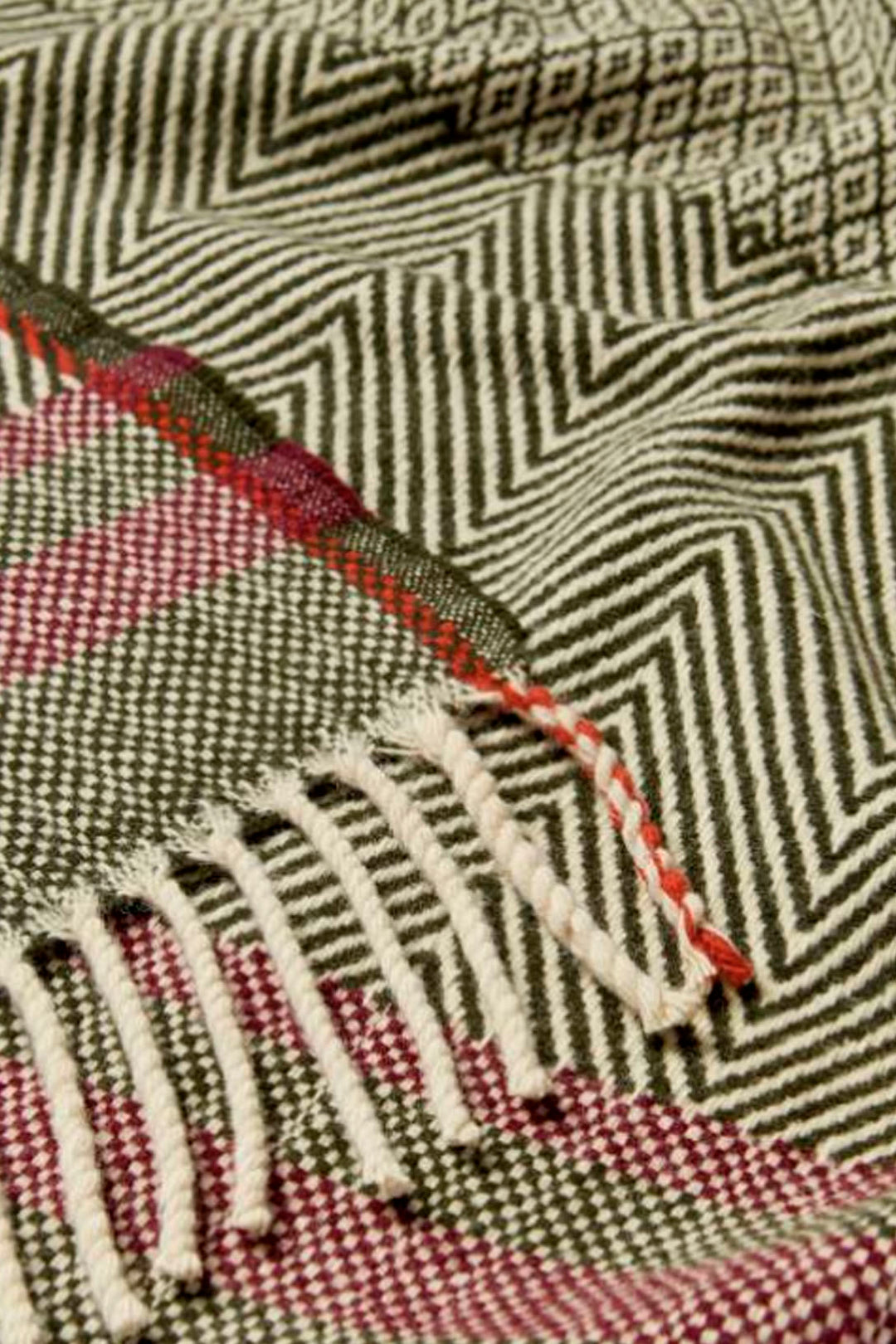 Manta 100% lana vintage serrana verde bosque