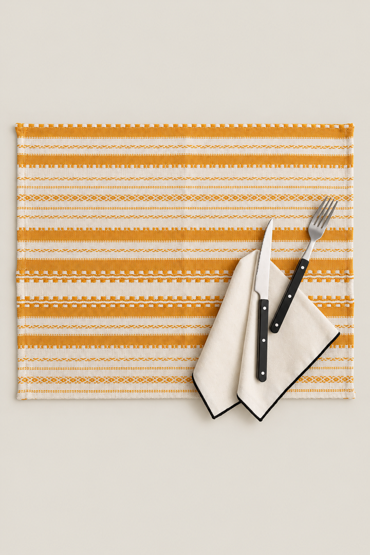 Mantel individual alpujarra amarillo (pack de 2)