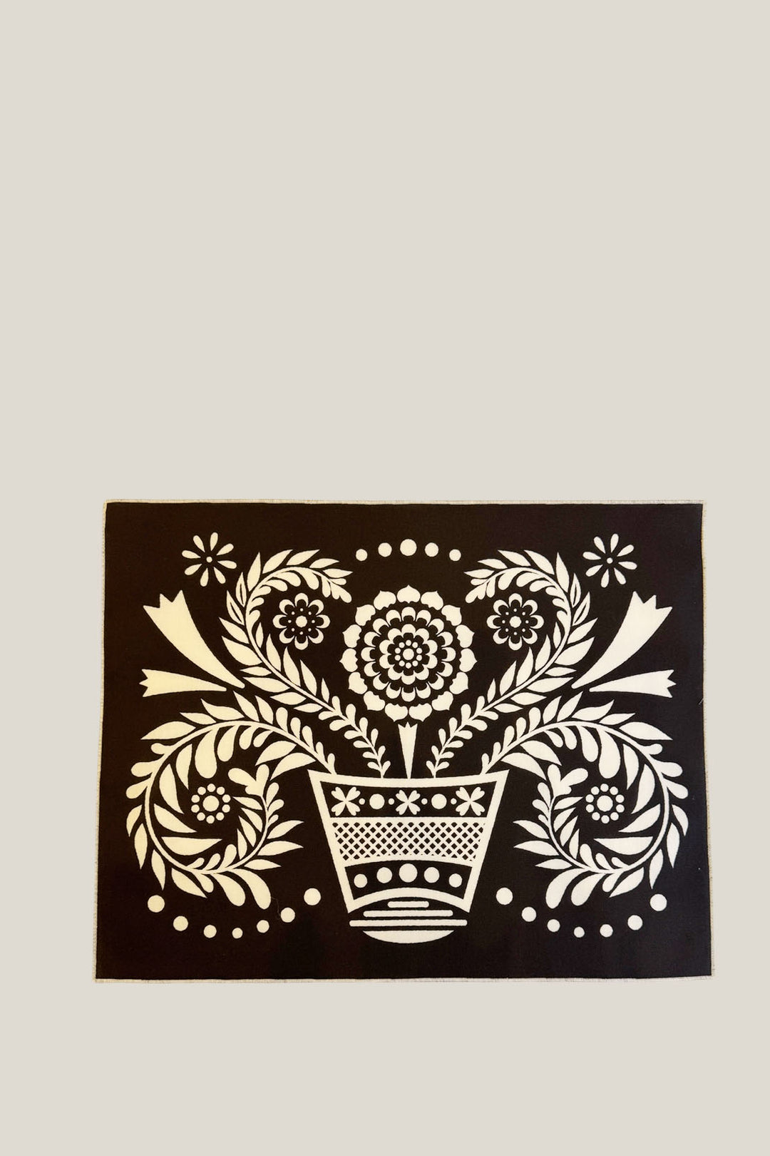 Mantel individual reversible folklore blanco (pack de 4)