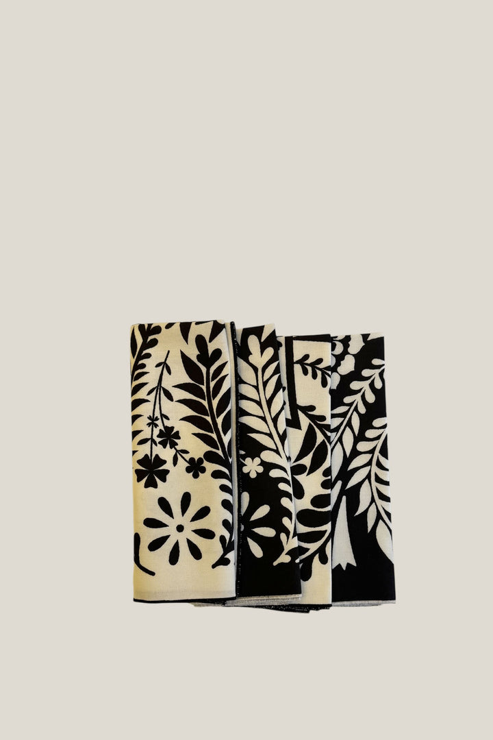 Mantel individual reversible folklore blanco (pack de 4)