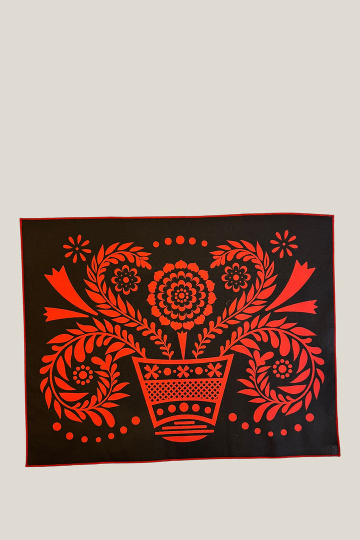 Mantel individual reversible folklore negro (pack de 4)