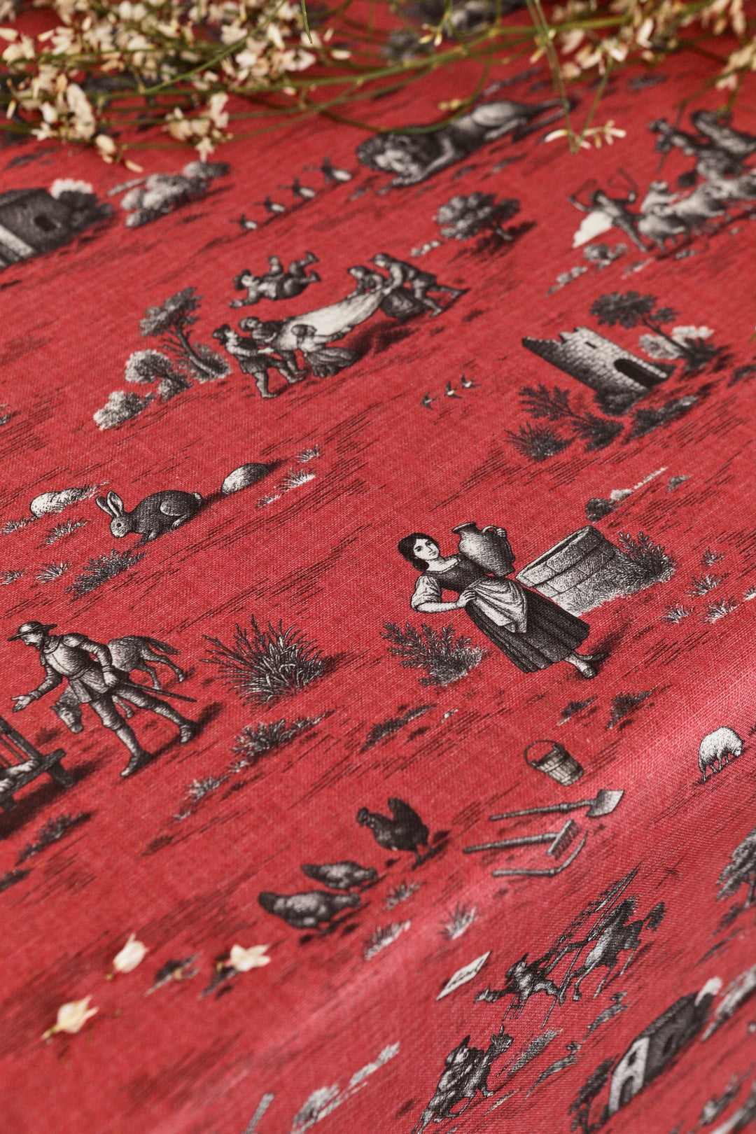 Mantel quijote rojo