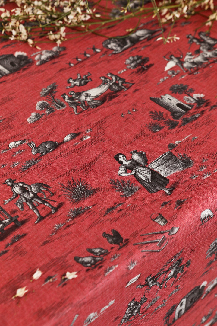 Mantel quijote rojo