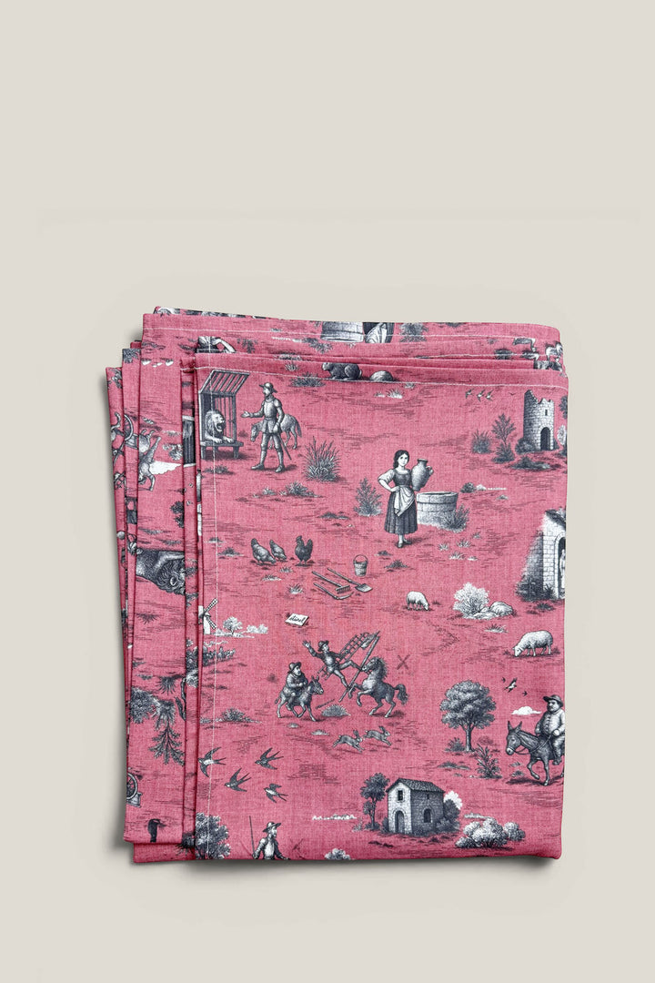 Mantel quijote rojo