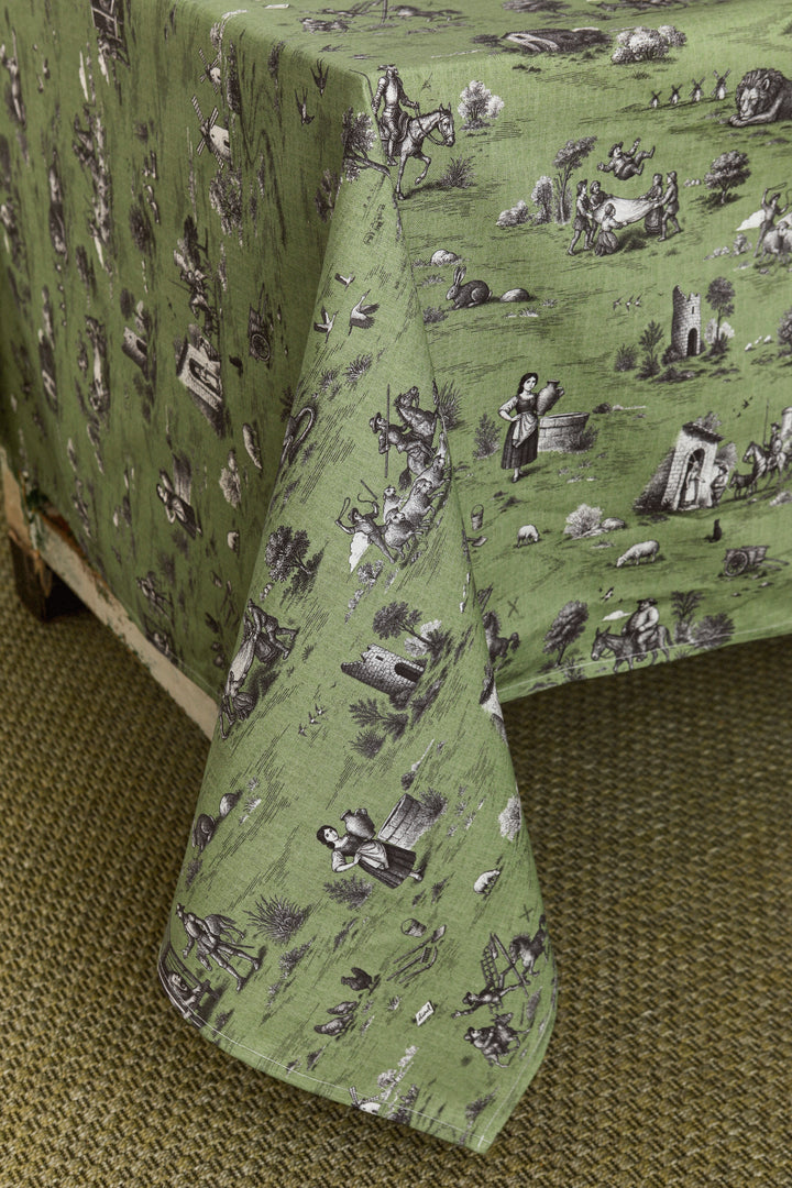 Mantel quijote verde