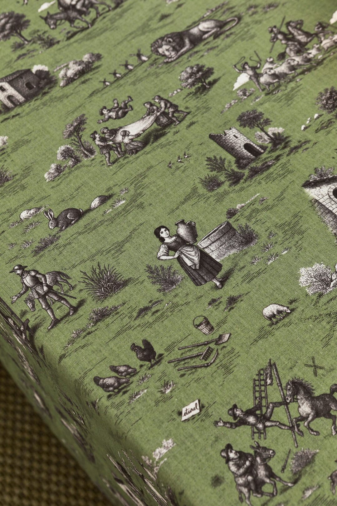 Mantel quijote verde