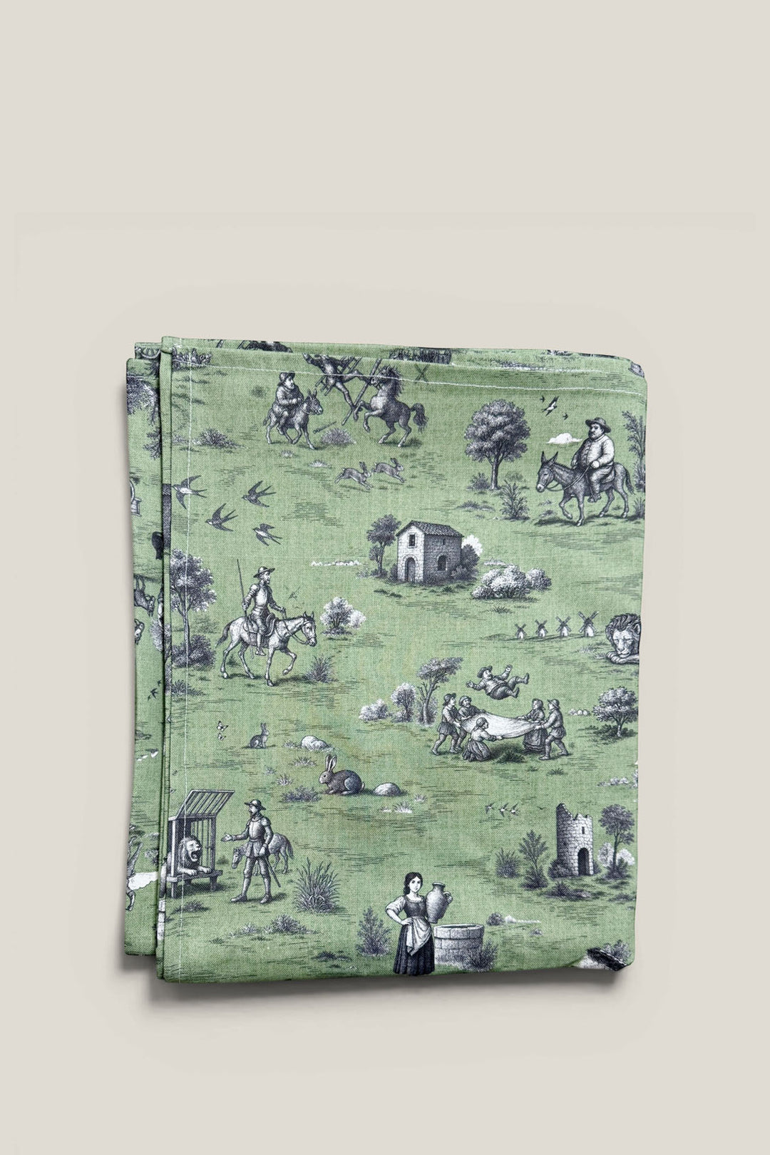 Mantel quijote verde