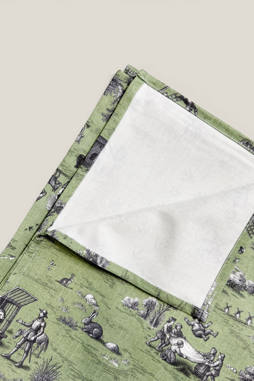 Mantel quijote verde