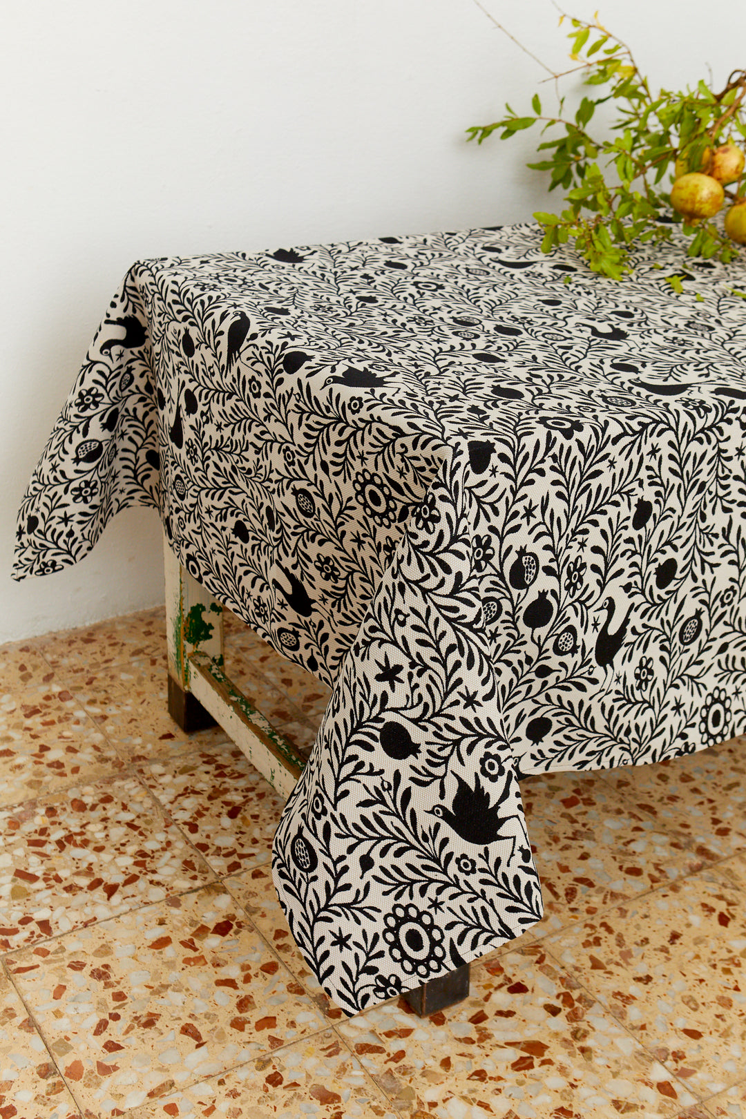 Mantel  jacquard granaíno beige