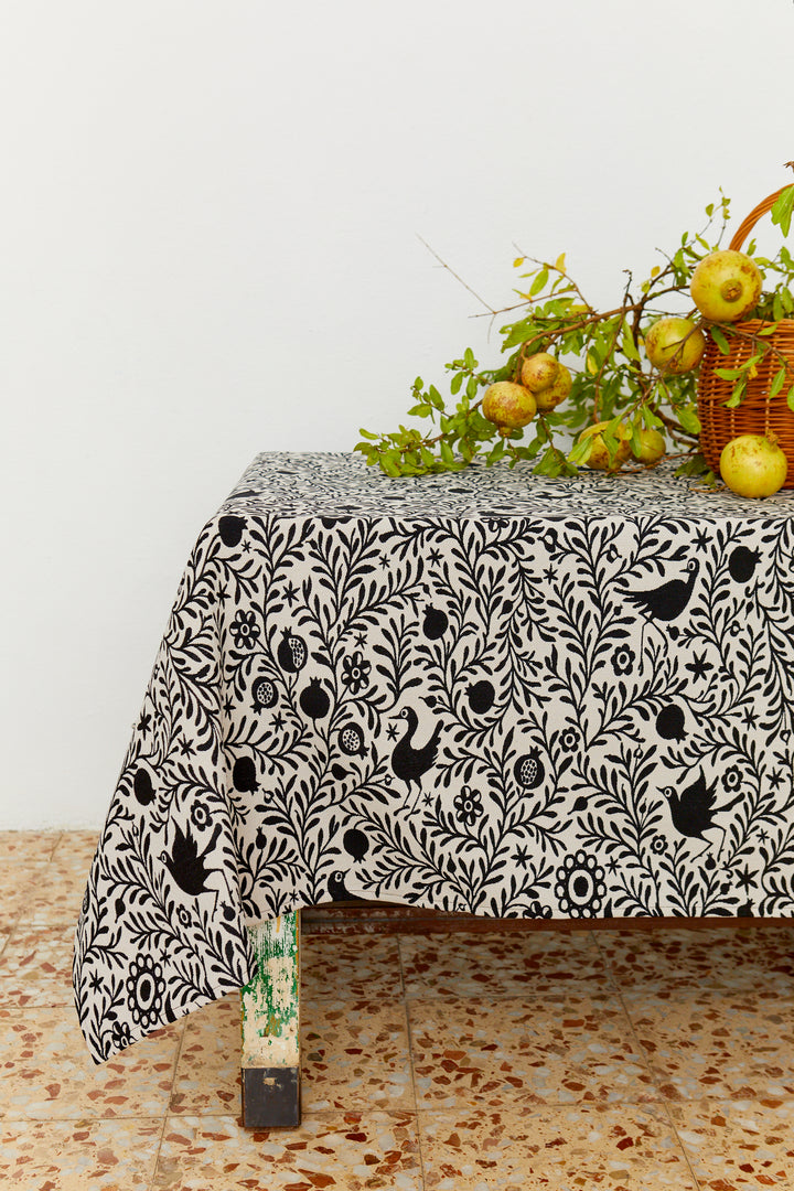 Mantel  jacquard granaíno beige