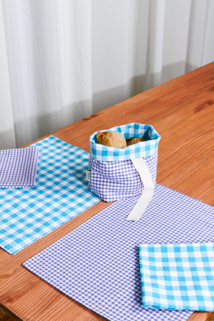 Servilleta vichy celeste (pack de 2)
