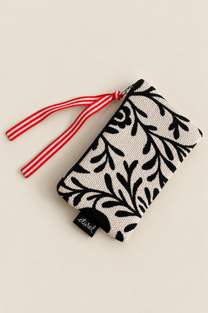 Monedero jacquard granaíno beige
