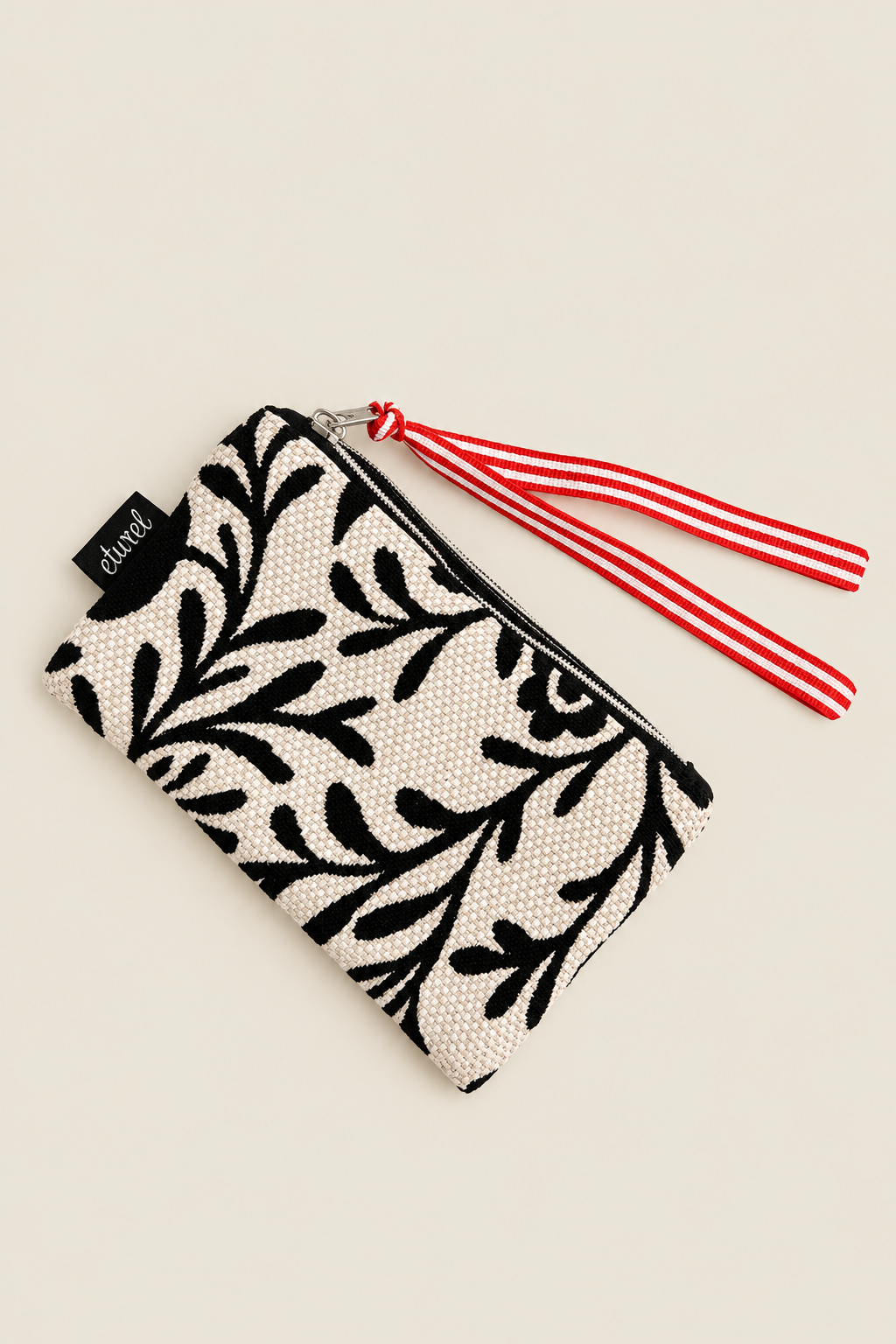 Monedero jacquard granaíno beige